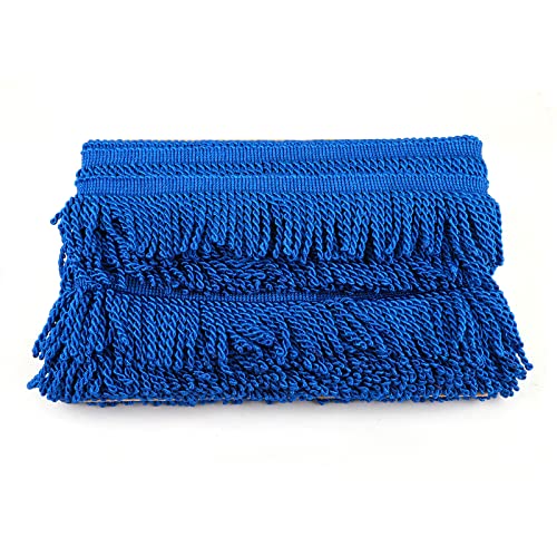HedongHexi Curtain Fringes Bullion Fringe Trim 5/10 Yard x 2.5 Inches Fabric Trims Sewing DIY Decoration for Curtain Sofa Clothes (Sapphire, 5yard)