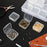Blulu 24 Pcs Small Bead Organizer Plastic Bead Storage Containers Clear Plastic Storage Case Craft Containers with 2 Pcs Hinged Lid Clear Craft Cases (6.7 x 4.33 x 2.36 Inch, 2.12 x 2.12 x 0.79 Inch)