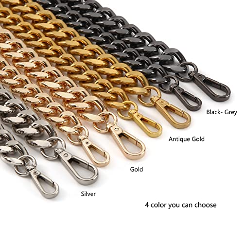 42'' Substantial Big Metals Cross-Body Chain Purse Strap Replacement for Mini Wallet,Waist Pack,Chest Bag (Gold,Small)