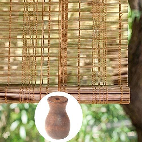 Cutelec 10pcs Real Wood Cord Tassels Brown Tassels for Window Blinds Brown Cord Knobs Wooden Hanging Ball Pulls for Curtain Craft