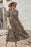 PRETTYGARDEN Women's Summer Casual Boho Dress Floral Print Ruffle Puff Sleeve High Waist Midi Beach Dresses (Black Brown,Medium)