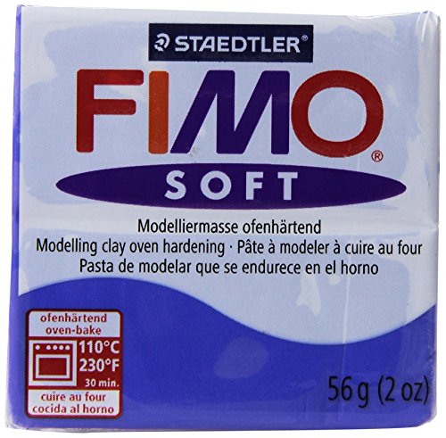 STAEDTLER Fimo Soft Polymer Clay 2 Ounces-8020-33 Brilliant Blue