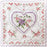 Tobin Lilac Heart Stamped for Embroidery Quilt Block Kit, Purple