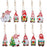 10 Pcs Christmas Gnomee Diamond Painting Keychains Kit Xmas Diamond Painting 5D DIY Christmas Snowman Santa Diamond Art Painting Keychain Rhinestone Painting Kit Gnome for Beginners Kid