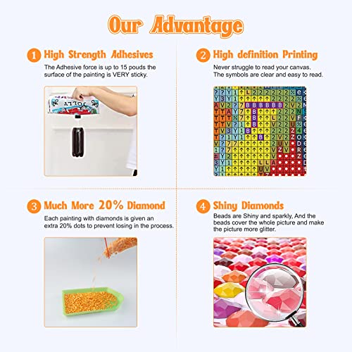 NAIMOER Fall Diamond Painting Kits for Adults, 5D Pumpkin Diamond Painting Kits Flowers Diamond Art Kits, Full Drill Diamond Painting Sunflowers Paintings with Diamonds Home Wall Decor 11.8x15.7inch