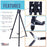 U.S. Art Supply 70" High Showroom XL Aluminum Display Easel, Holds 45 lbs - Heavy Duty Extra Large Black Presentation Stand, Adjustable Portable Tripod, Floor Tabletop Display Paintings, Signs, Poster