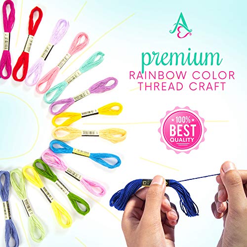 Athena’s Elements Embroidery Thread Color Themed Embroidery Floss for Friendship Bracelet String, Cross Stitch Thread, Crafting Arts Embroidery Strings, Friendship Bracelet Thread
