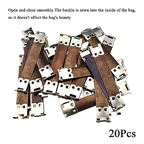 Hahiyo Flex Frame Kiss Clasp 85mm Length Metal Internal Hinge Clip Hook Keep Straight Sturdy Secure Smooth Open Close for DIY Cloth Bag Coin Purse Handbag Eyeglass Headphone 20pcs Silver