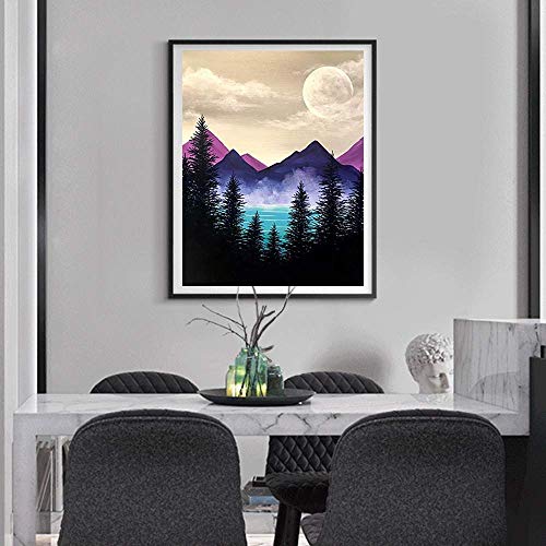 ACANDYL Adults Paint by Number DIY Paint by Number Kit for Adults Kids Beginner DIY Canvas Painting by Numbers Painting Acrylic Painting Home Decoration Paint by Number Mountains 16x20 Inch