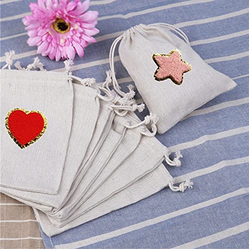 Joynaamn 20 PCS Iron on Patches for Clothing, Colorful Chenille Decorative Patches with Sequin Edges in Assorted Designs, Heart Smiley Face Butterfly Flower Rainbow Star