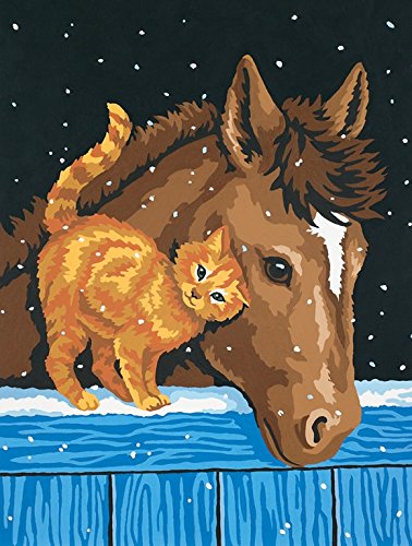 Dimensions Pony and Kitten Paint by Numbers for Adults, 9'' W x 12'' L
