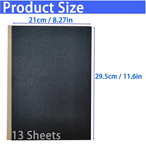 13PCS Black Self Adhesive Felt Fabric Sheets,Soft Velvet Fabric Stickers for Jewelry Box and Drawer Liner,DIY Art and Craft Projects Making(A4 Size,8.3" x 11.8")
