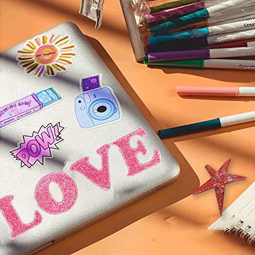 26 Pcs Pearl Iron on Letters Glitter A-Z Letter Patches, Bling Alphabet Applique Decorative Sew on Alphabet Patches, Rhinestone Pearl English Letter for DIY Clothes Bags Hats Craft (Pink)