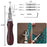 Jmuiiu Leather Groover Tool Stitching Groover Creasing Edge Beveler Leathercraft Kits with 1/2/4/6 Prong Leather Stitching Punch Adjustable DIY Diamond Lacing Stitching Chisel for Leathercraft Work