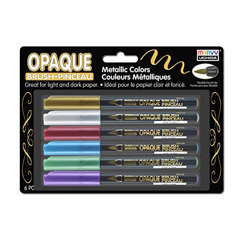 Marvy Uchida Set Opaque Brush Marker, Multiple