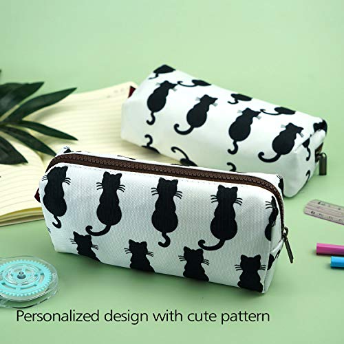 Cute Black Cat Pencil Case Pouch Teacher Gift Gadget Bag Make Up Case Cosmetic Bag Stationary Kawaii Pencil Box
