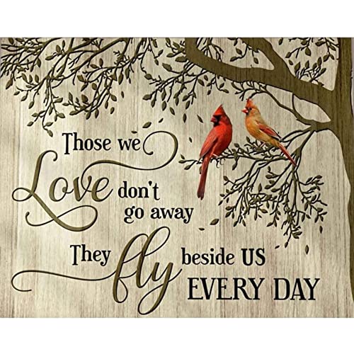 BOHADIY Diamond Painting Kits for Adults Cardinal Love Birds 5D Diamond Art Kits for Adults, Large Size 16x20 Inch DIY Full Drill Paintings with Diamonds Gem Art Crafts for Home Wall Decor