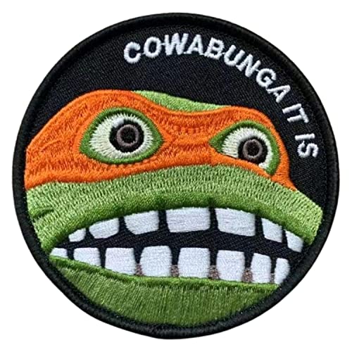 Cowabunga It is Patch, Morale Patches Tactical Funny Embroidered Military Moral for Army Backpacks Gear Hat