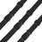 2 Inch Wide 10 Yards Black Nylon Heavy Webbing Strap+12 Set Plastic 1 Inch Flat Side Release Buckles