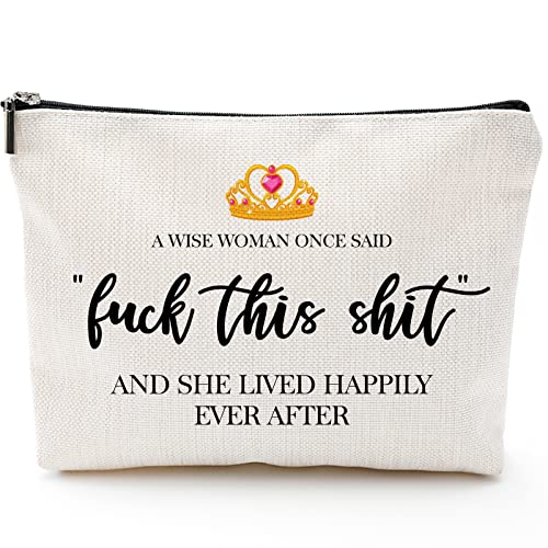 Luck This S-hit - Fun Birthday Gifts for Women - Makeup Travel Case, Makeup Bag Gifts Retirement gift, Anniversary Birthday Present, Commemorative Gift