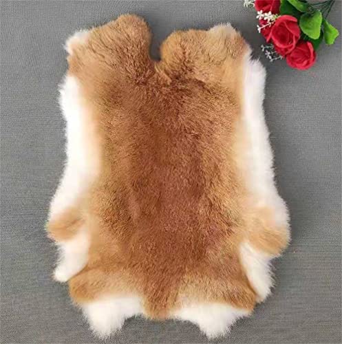 4pcs Assorted Bulk Craft Grade Natural Rabbit Skins Real Quality Rabbit Pelts Perfect for Decoration, Cat/Dog Toys, Sewing, or Crafting Fur Hide 10" by 14"