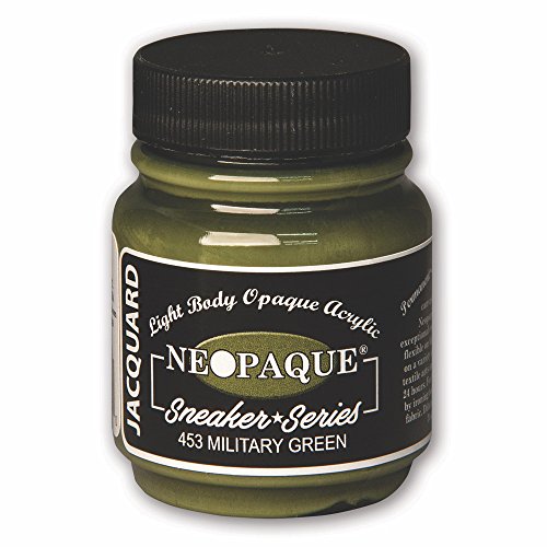Jacquard Sneaker Series Neopaque Paint, Highly Pigmented, Flexible and Soft, For Use on a Variety of Surfaces, 2.25 Ounces, Military Green