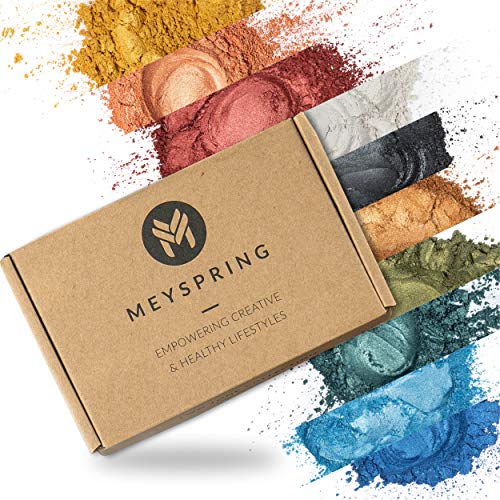 MEYSPRING Two Tone Collection - Mica Powder for Epoxy Resin - New Generation of Epoxy Resin Color Pigment - 100% Mineral, Skin-Safe, and Inert Pigment Powder for Epoxy Resin (Pigment Powder Set 100g)