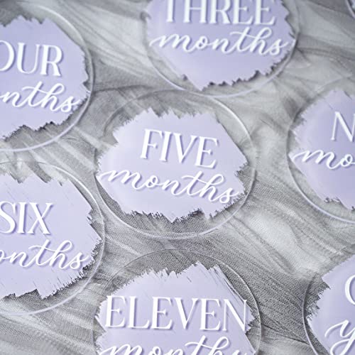 30 Pieces Clear Acrylic Discs 4 Inch Clear Acrylic Circle Blanks Transparent Blank Acrylic Round Disc in Bulk for DIY Baby Monthly Milestone Cards, Acrylic Ornaments and Cricut Projects DIY Craft