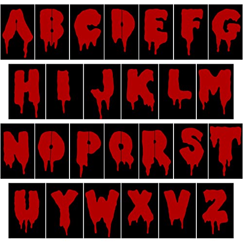 26pcs Halloween Letter Stencils Alphabet Painting Stencil Reusable DIY Drawing Letter Stencil for Painting on Wood Canvas Template Paint Stencils for Crafts Fabric Home Décor (2 Inch)