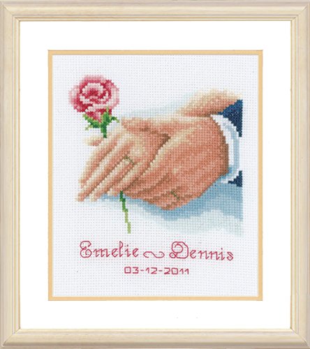 Vervaco Counted Cross Stitch Kit Wedding Ring 5.6" x 6.4"