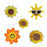 Qingxii Decorr Assorted Smile Sunflowers Patches Sewing on/Iron on Embroidered Patches Kids Clothes Dress Curtain Sewing Decorating DIY Craft Embarrassment Applique Patches (Assorted Sunflowers)