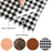 8 Sheets Halloween Buffalo Plaid Iron-on Vinyl HTV Fall Assorted Leopard Pattern Iron on Vinyl for DIY Halloween Costume Party with Pumpkin Bat Pattern 12 x 10 Inch (Red, White-Black, Orange, Leopard)