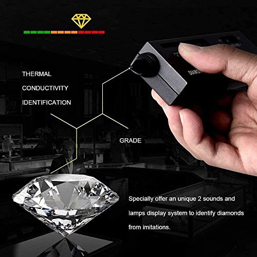 Diamond Tester Pen, High Accuracy Jewelry Diamond Tester＋200g/0.01g Mini Jewelry Scale＋60X Mini LED Magnifying, Professional Diamond Selector for Novice and Expert, Thermal Conductivity Meter