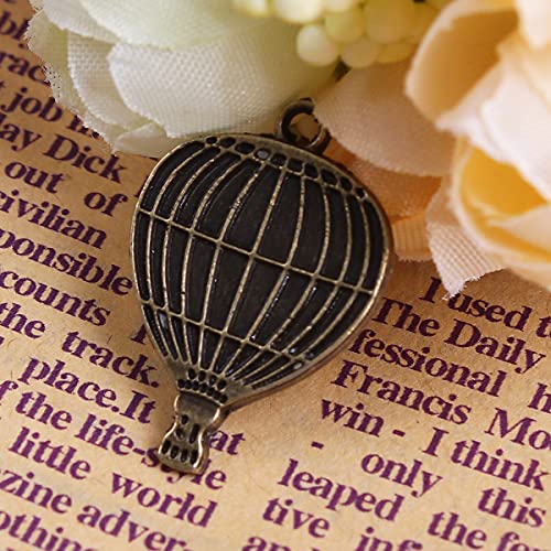 Worlds 20PC Antique Bronze Alloy Fire Balloon Charm Pendants for DIY Bracelet Necklace Jewelry Craft Making