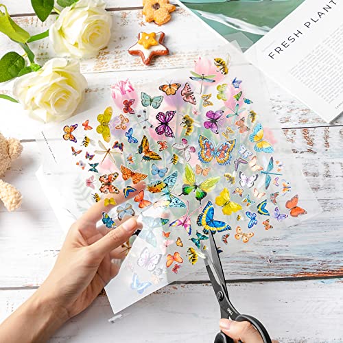 12 Sheets Wild Flower Iron on Stickers Large Flower Butterfly Sunflower Iron on Decals Patches Heat Transfer Stickers Spring Summer Iron on Appliques for T Shirt Jackets DIY Art Decoration (Flower)