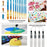 Funto Watercolor Set, 48 Color Paint Set, 10 Brushes, 4 Refillable Water Brush Pens, 30 Page Pad(9"x12"), Masking Tape, Sponge, Palette, Painting Kit for Kids, Adults, Beginners