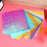 100pcs Iridescent Paper Square Shiny Folding Paper DIY Handcraft Paper Origami Paper,Origami Star Paper Strips for Paper Crane Paper Cuts (15cm, 10 Colors)