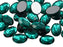 Allstarco 14x10mm Green Emerald .MD2 Flat Back Oval Acrylic Rhinestones Tiny Face Gems Body Jewels Card Making Embelishments - 45 Pieces