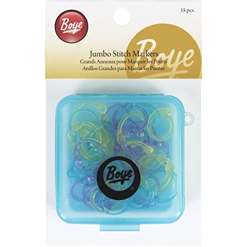 Wright Products Boye 7582 Jumbo Stitch Markers for Sizes 0 to 15, 35-Pack