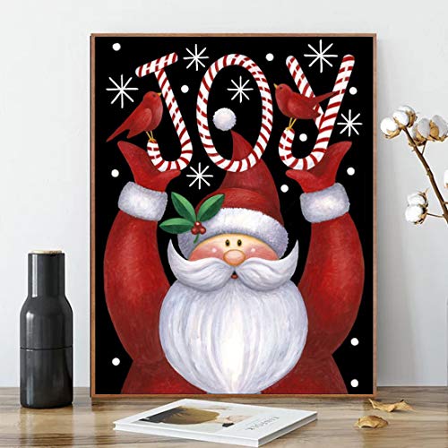 ACENGXI Christmas Paint by Numbers Christmas Paint by Numbers Merry Christmas Santa Claus Paint by Numbers Santa Claus Acrylic Painting Home Decor Snowman Paint by Numbers for Adults Kids 16x20 Inch