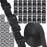 YGDZ Buckles Strap 1 Inch, 10 Yards Nylon Webbing Straps, 20pcs 1" Dual Adjustable Quick Side Release Plastic Replacement Buckles with 20pcs Tri-Glide Slide for Backpacks, Black