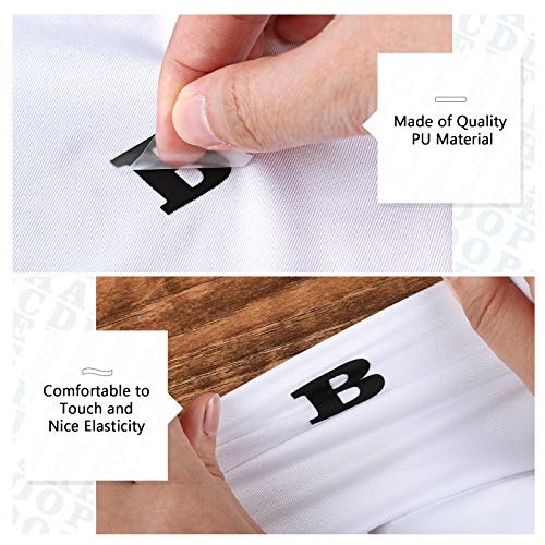 1408 Pieces Iron on Letters and Numbers 0.75 Inch Heat Transfer Letters Numbers Adhesive Letters Applique DIY Fabric Vinyl Alphabets for Clothing Printing Crafts Decorations, 16 Sheets (Black)