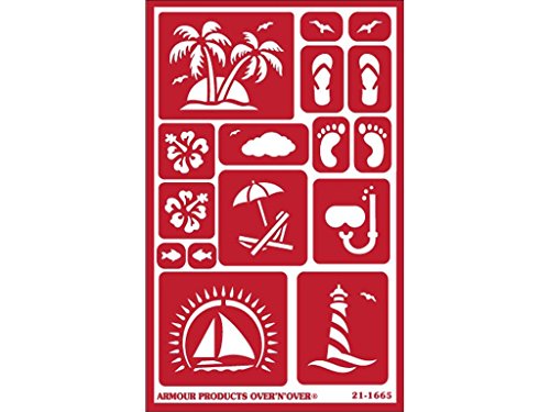 Armour N Over Stencil Paradise, Red