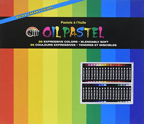 Yasutomo NOP36 Niji Oil Pastel Set 36 Colors, Assorted