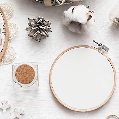 Caydo 12 Pieces 4 Inch Round Embroidery Hoop Bulk Wholesale Bamboo Circle Cross Stitch Hoop Ring