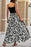 Bluetime Women Chiffon Long Maxi Skirts Chic Elastic High Waisted Leopard Print Summer Beach Skirts (XL, Floral6)