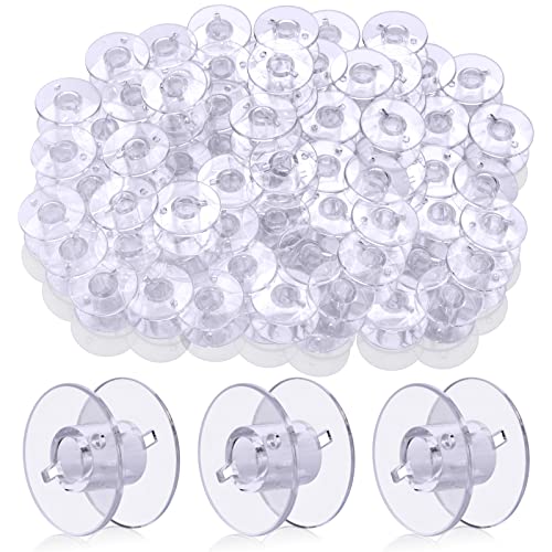 50 pcs Bobbins for Sewing Machine- Eoehro, Sa156 Bobbin, 15j bobbins, Bobbins Class 15, Sewing Machine Bobbins,Sewing Accessories, Plastic Bobbins(50 pcs)