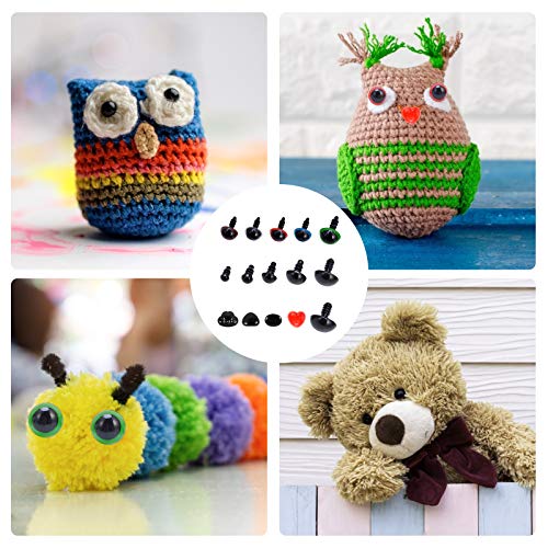 Safety Eyes and Noses, 792PCS Colorful Safety Eyes for Amigurumi with Washers for Crafts/Crochet/Stuffed Animals