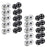 Press Buttons Sew on Snap Buttons Metal Snap Fastener Buttons Press Button for Sewing Clothing Silvery and Black (16mm-40sets)