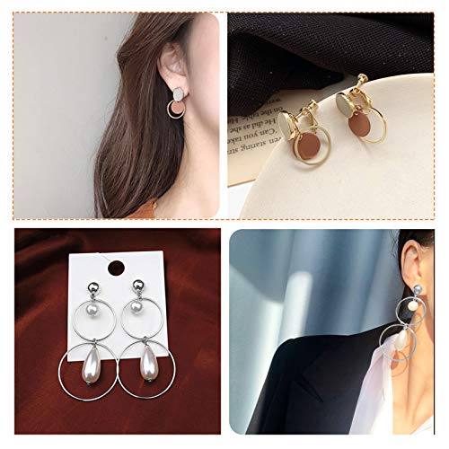 80pcs Earrings Beading Hoop Earring Circle Round Beading Hoop Earring Finding Open Bezel Pendant Frame for Jewelry Making DIY Earring
